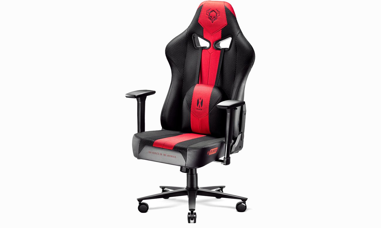 Diablo Chairs X-Player 2.0 King Size antracytowo-karmazynowy widok z przodu
