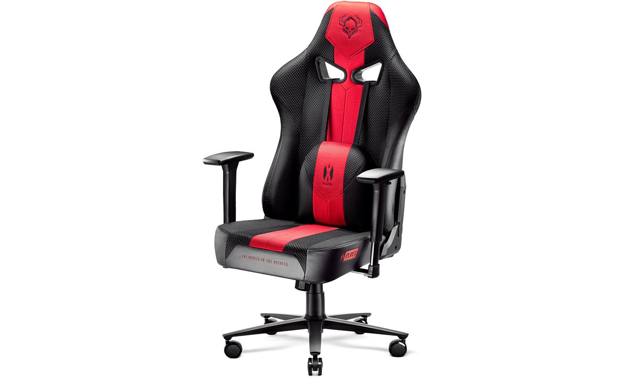 Diablo Chairs X-Player 2.0 antracytowo-karmazynowy widok z przodu