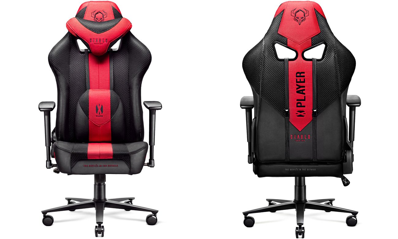Fotel gamingowy Diablo Chairs X-Player 2.0 antracytowo-karmazynowy