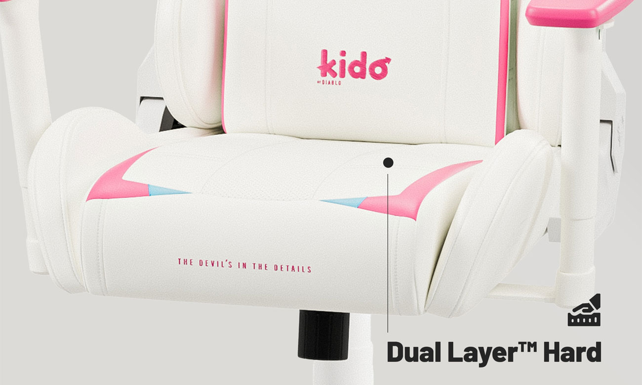 Diablo Chairs X-Ray 2.0 Kids Size biało-różowy komfort