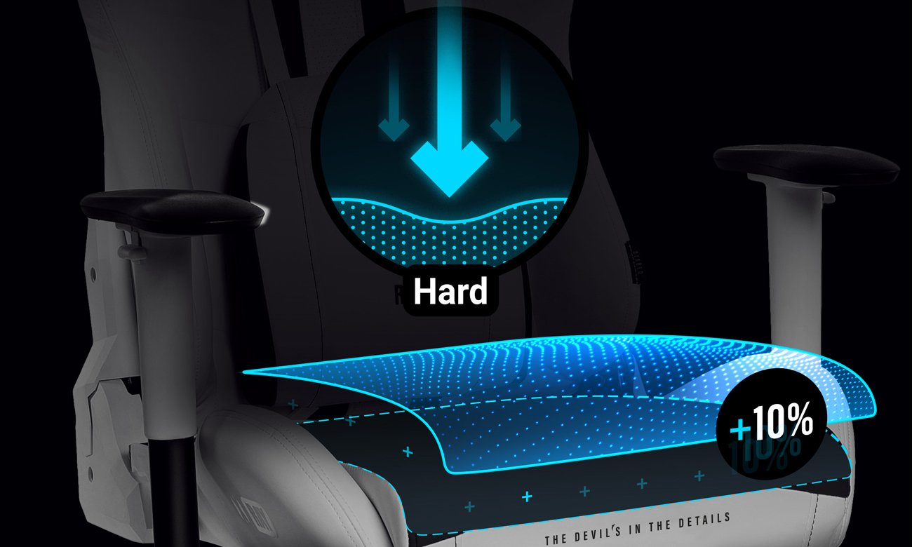 Fotel gamingowy Diablo Chairs X-Ray 2.0 King Size Biało-czarny - Wygoda na najwyższym poziomie