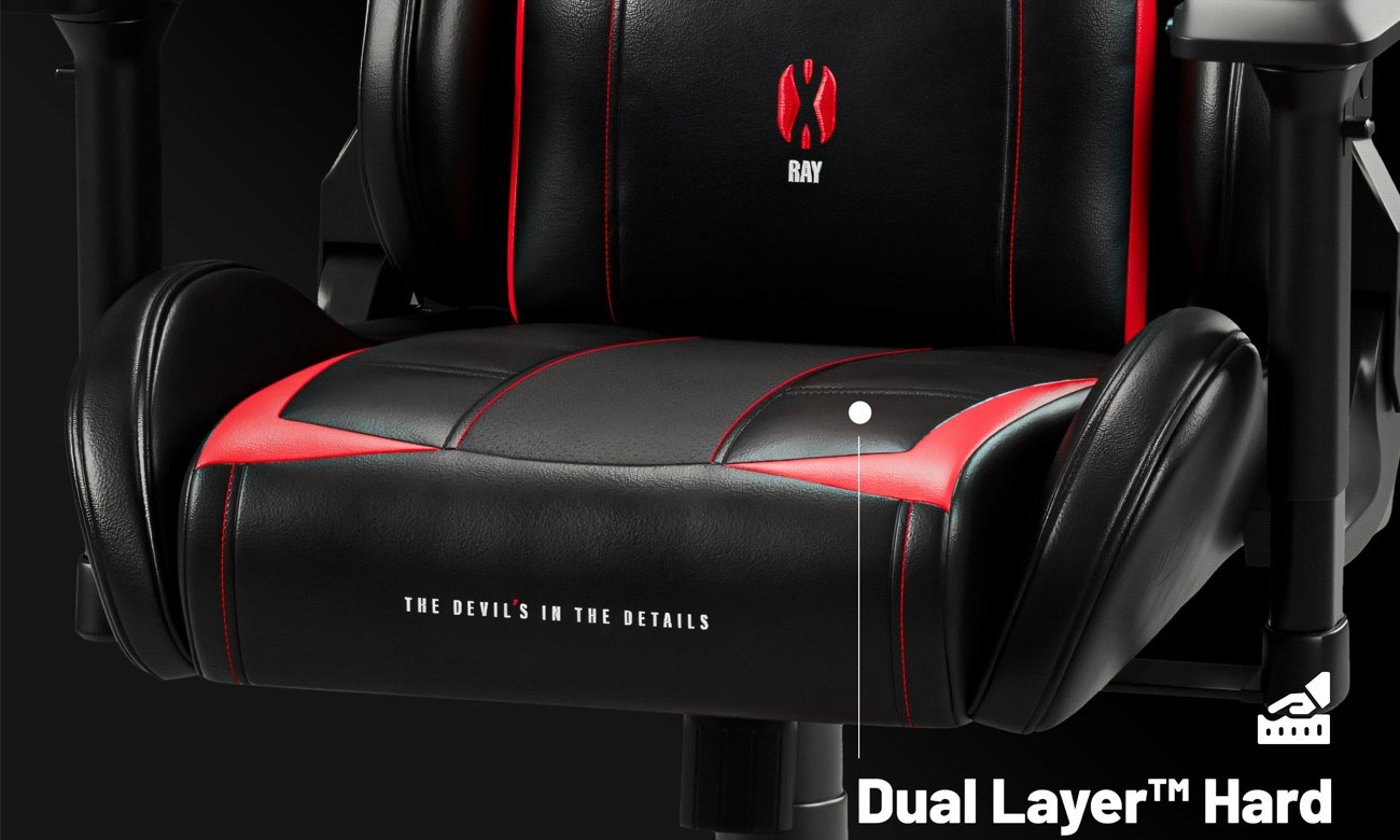 Fotel gamingowy Diablo Chairs X-Ray 2.0 King Size Czarno-czerwony - Wygoda na najwyższym poziomie