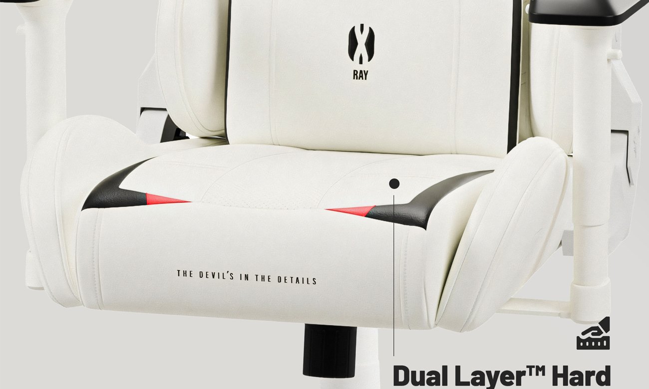 Fotel gamingowy Diablo Chairs X-Ray 2.0 Biało-czarny - Wygoda na najwyższym poziomie