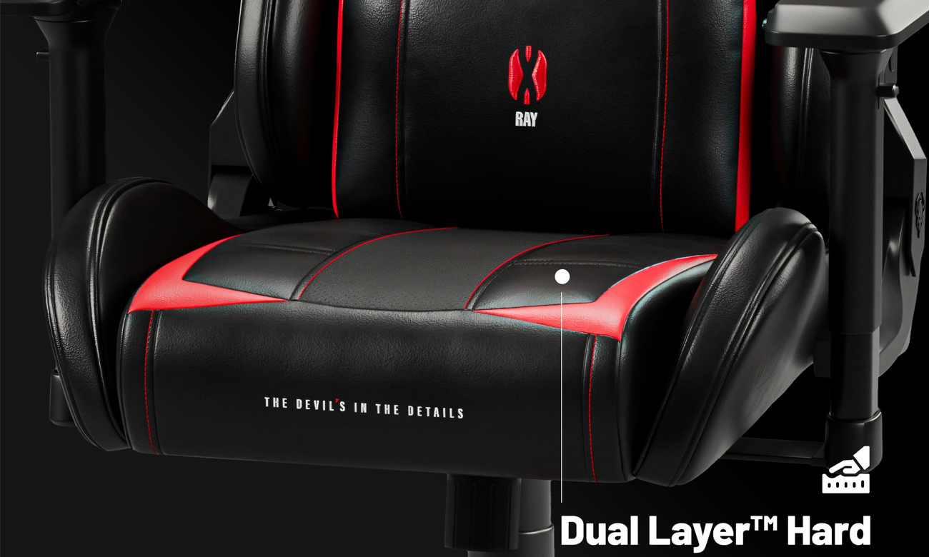Fotel gamingowy Diablo Chairs X-Ray 2.0 Czarno-czerwony - Wygoda na najwyższym poziomie