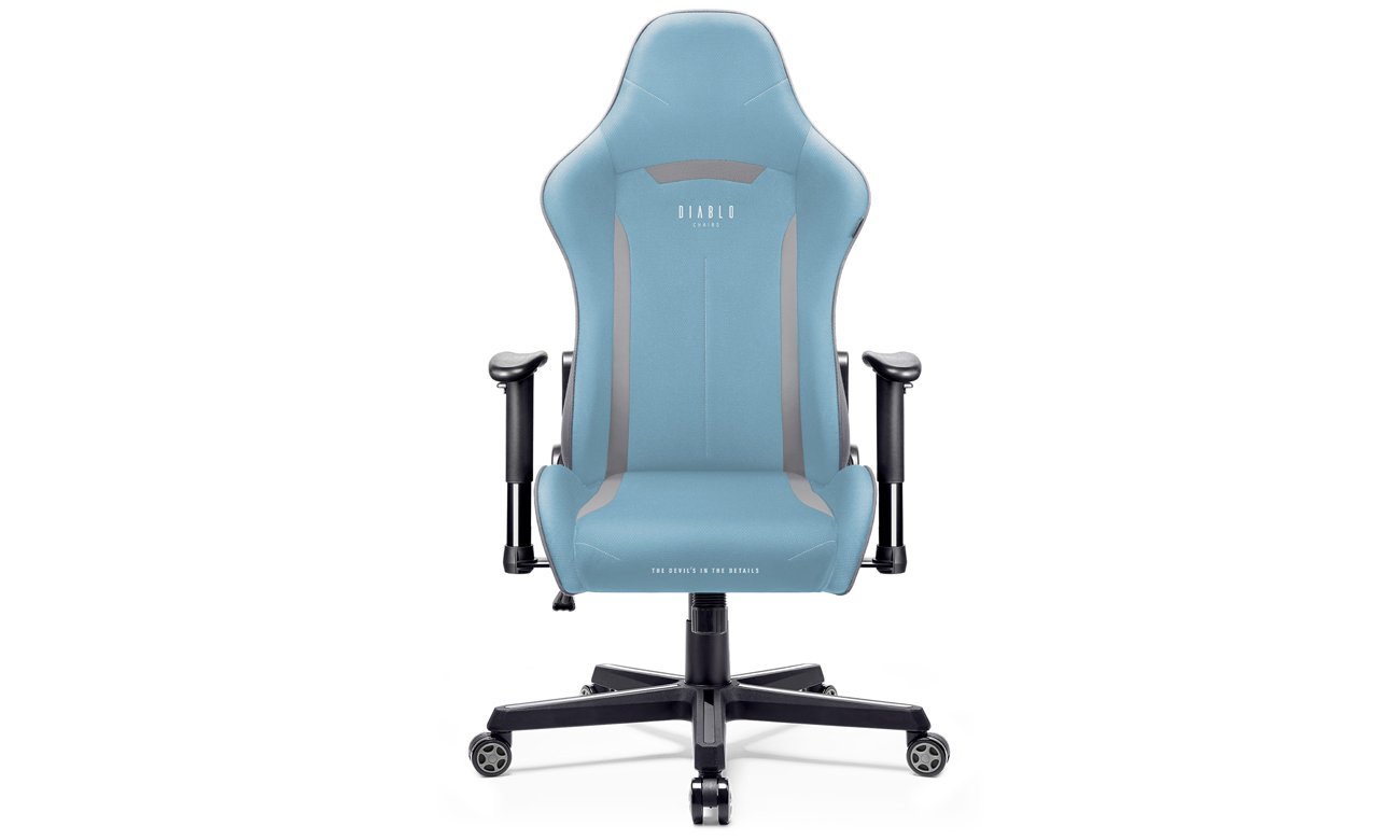 Fotel gamingowy Diablo Chairs X-ST4RTER Jasny niebieski - Widok od przodu