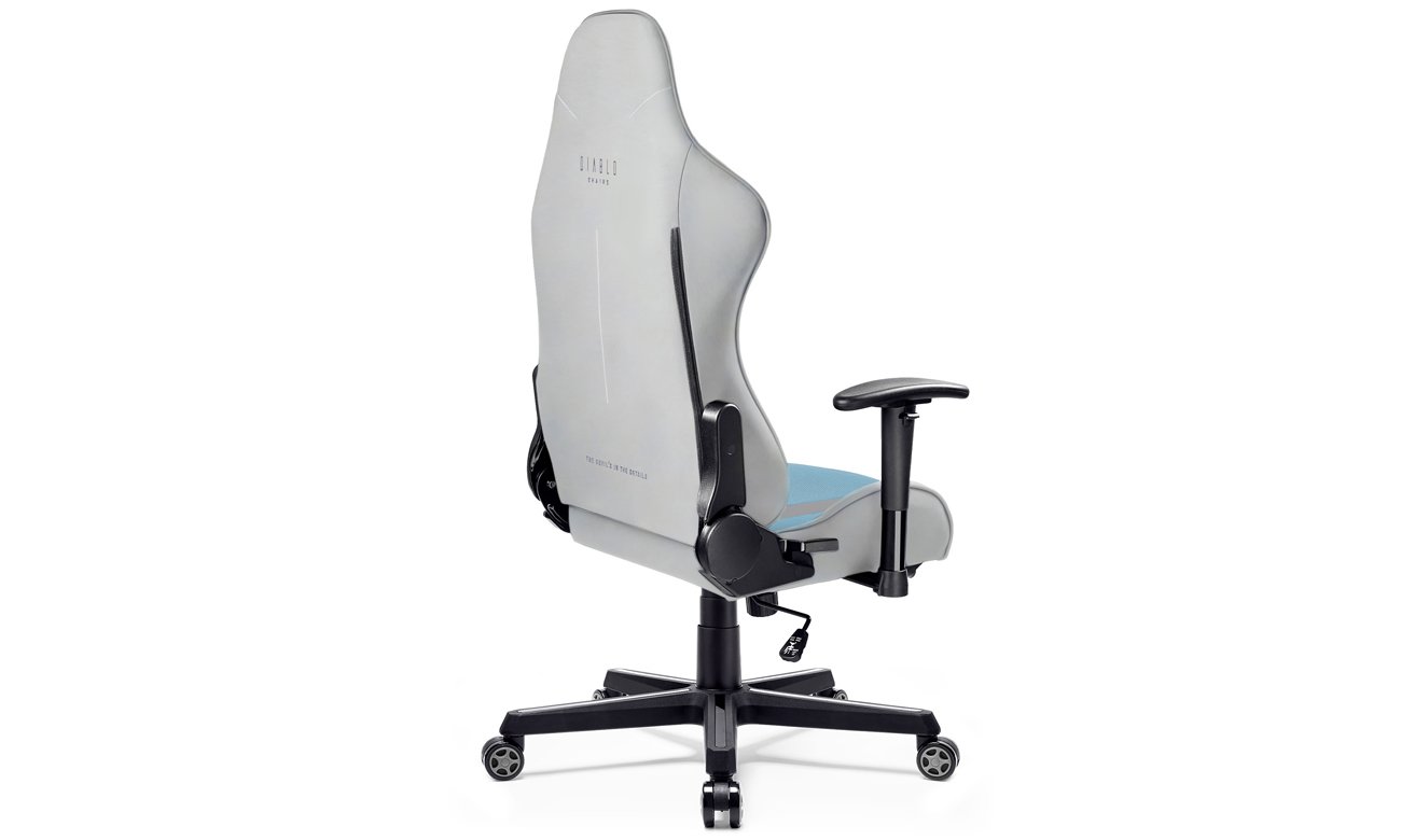Fotel gamingowy Diablo Chairs X-ST4RTER Jasny niebieski - Widok od tyłu pod kątem