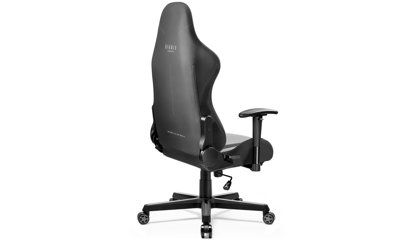 Fotel gamingowy Diablo Chairs X-ST4RTER Szary - Widok od tyłu pod kątem