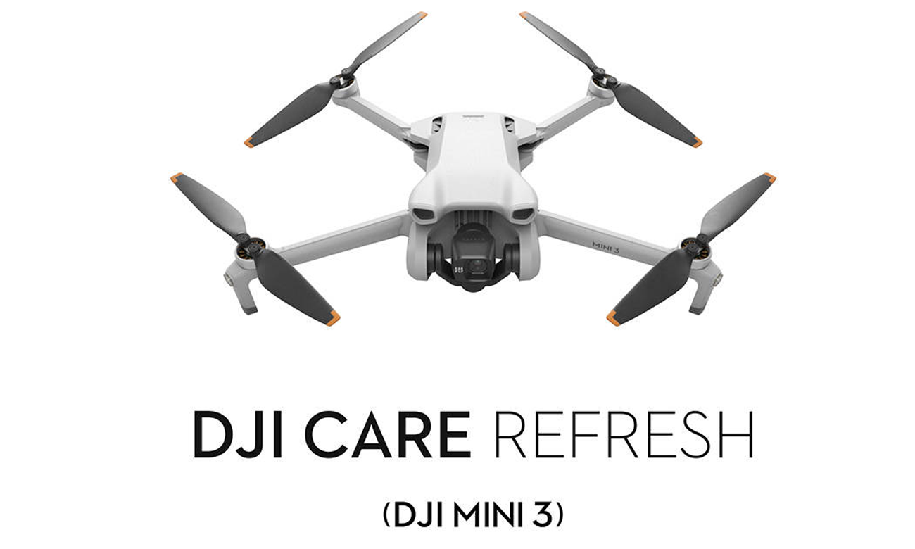 Dron DJI Mini 3 - Widok od przodu pod kątem, widoczna kamera