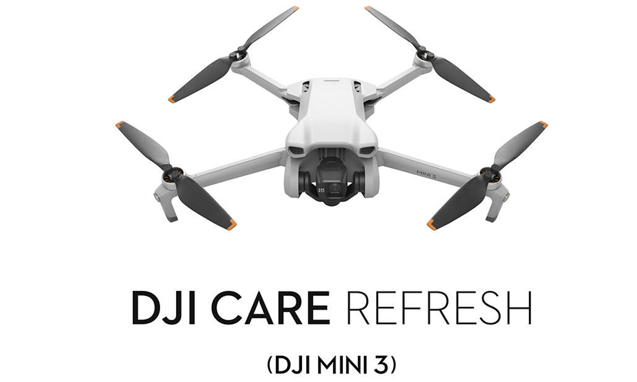 Dron DJI Mini 3 - Widok od przodu pod kątem, widoczna kamera