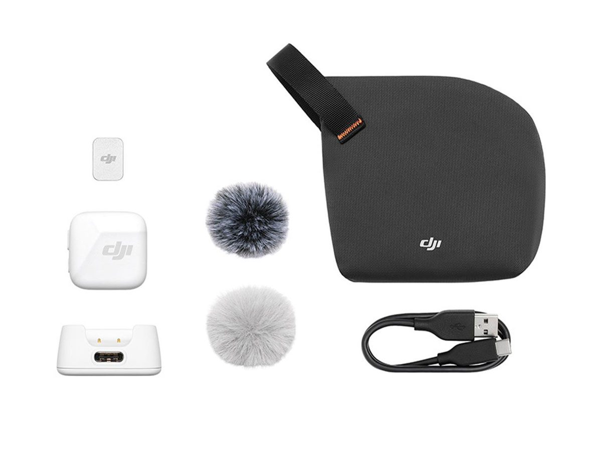 Zawartość zestawu DJI Mic Mini Arctic White