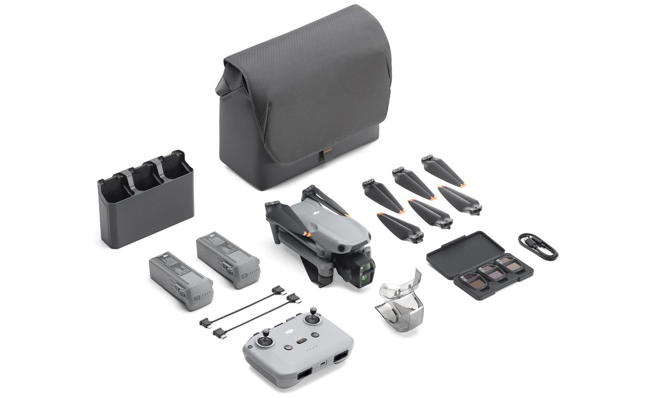 Zawartość zestawu DJI Air 3S Fly More Combo (RC-N3)