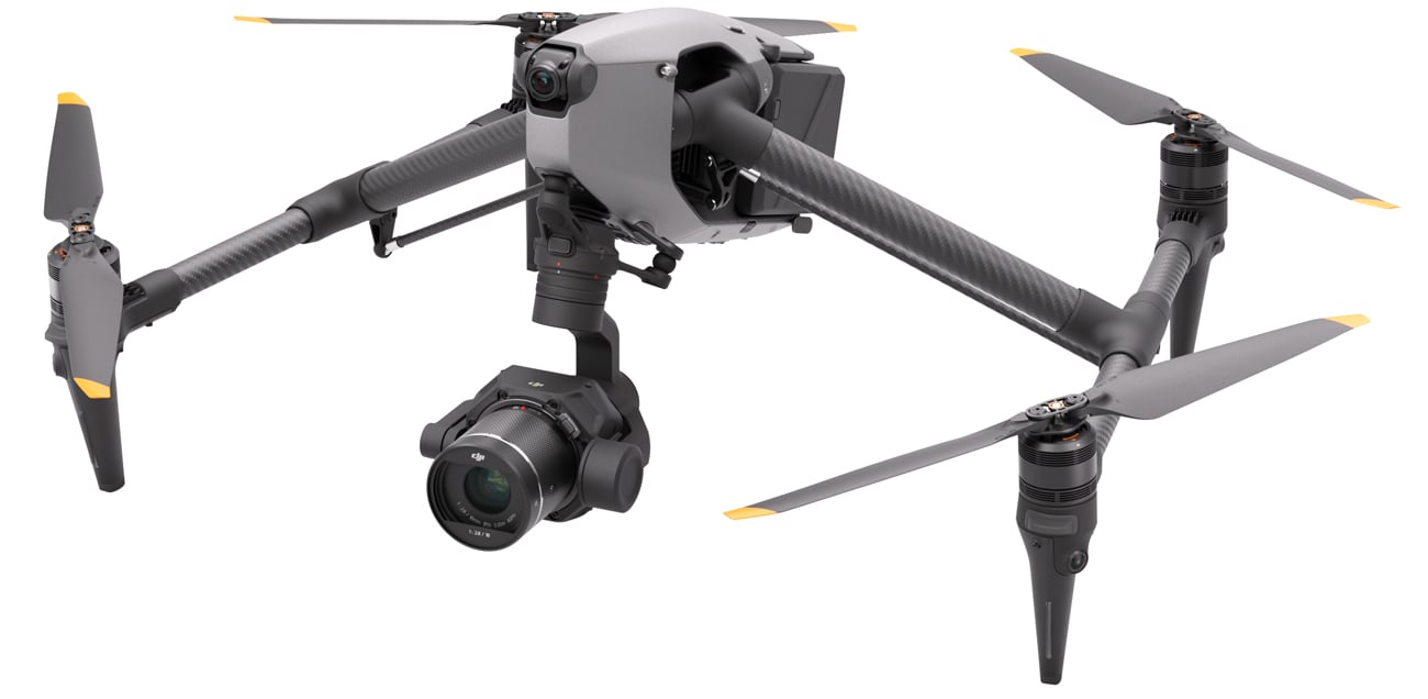 Dron DJI Inspire 3 - Widok od przodu pod kątem