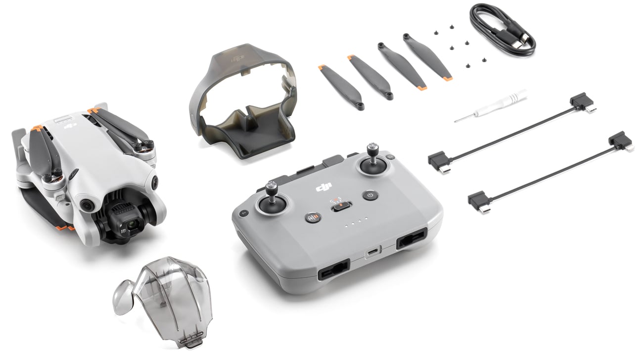 Dron DJI Mini 4 Pro z kontrolerem RC-N2 - Zawartość zestawu