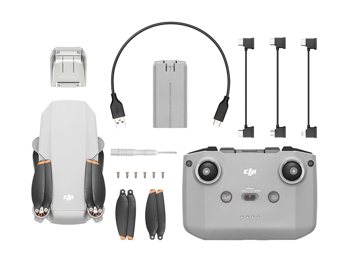 Zawartość zestawu standardowego DJI Mini 4K