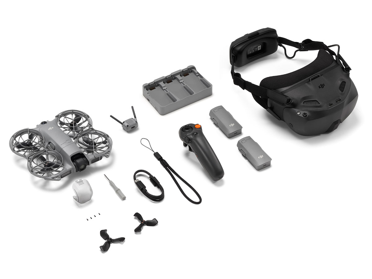 Zawartość zestawu DJI Neo Zawartość zestawu Motion Fly More Combo