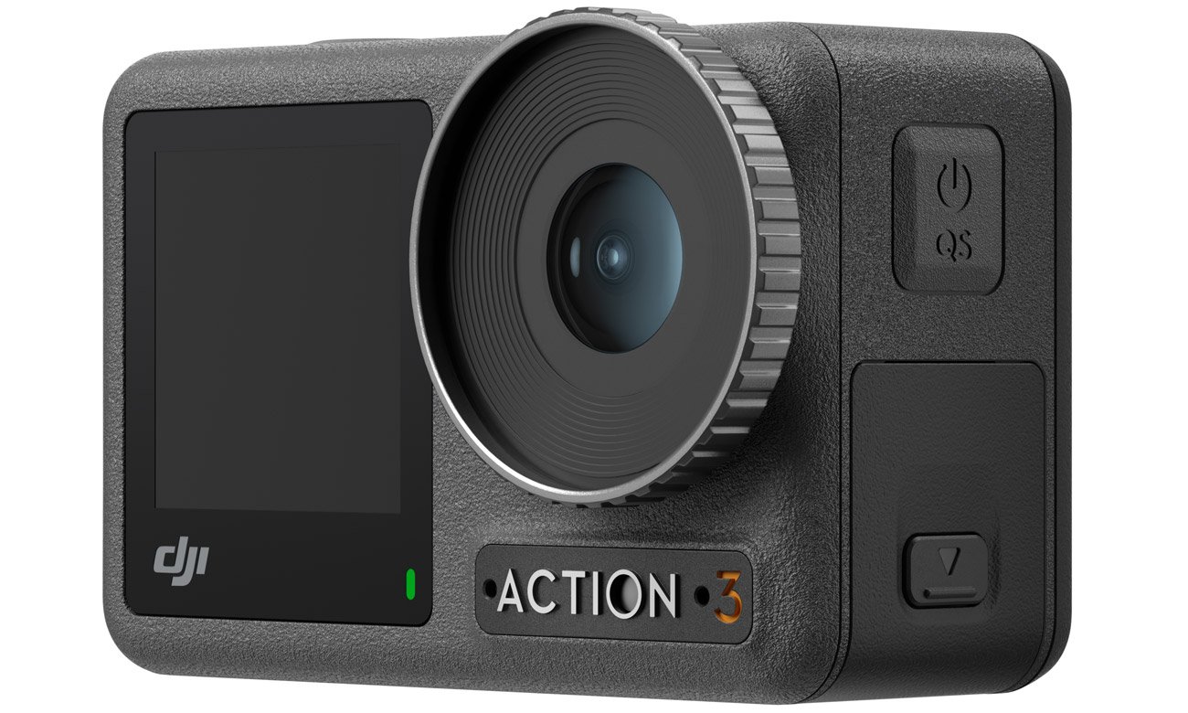 Спортивна камера DJI Osmo Action 3 - вид спереду під кутом