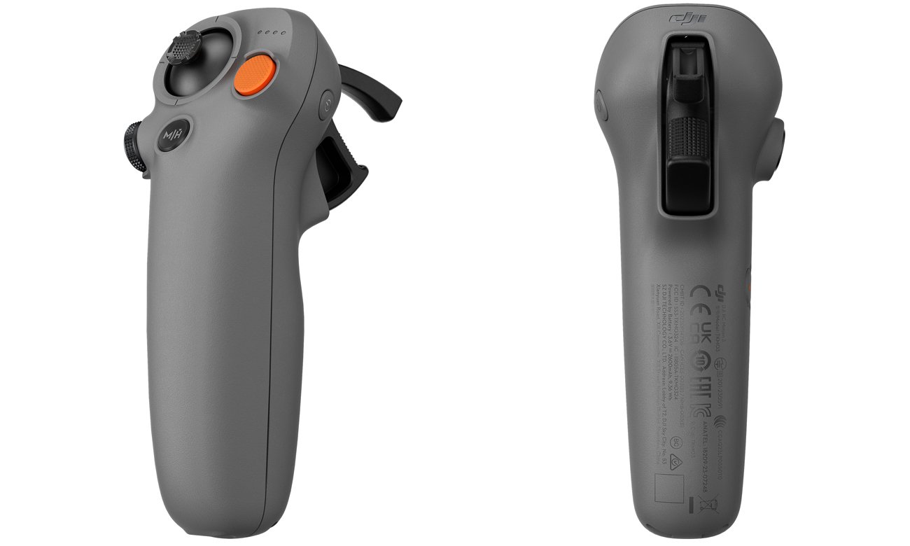 Kontroler DJI RC Motion 3 - Widok od przodu pod kątem i od dołu