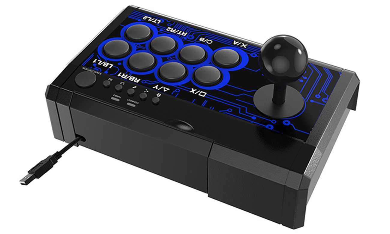 Uniwersalny arcade stick do gier Dobe TP4-1886 - Widok od przodu pod kątem