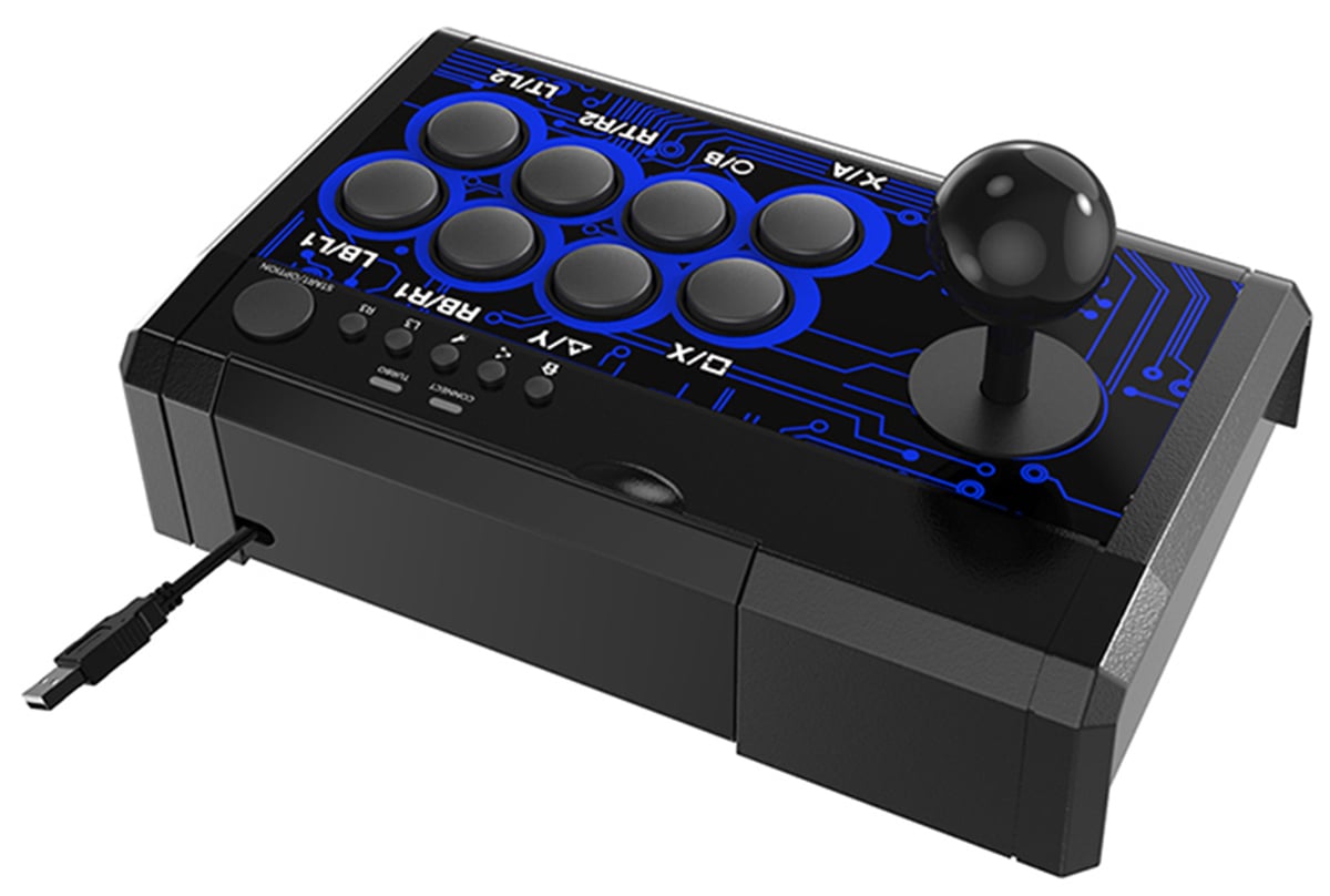 Uniwersalny arcade stick do gier Dobe TP4-1886 - Widok od przodu pod kątem