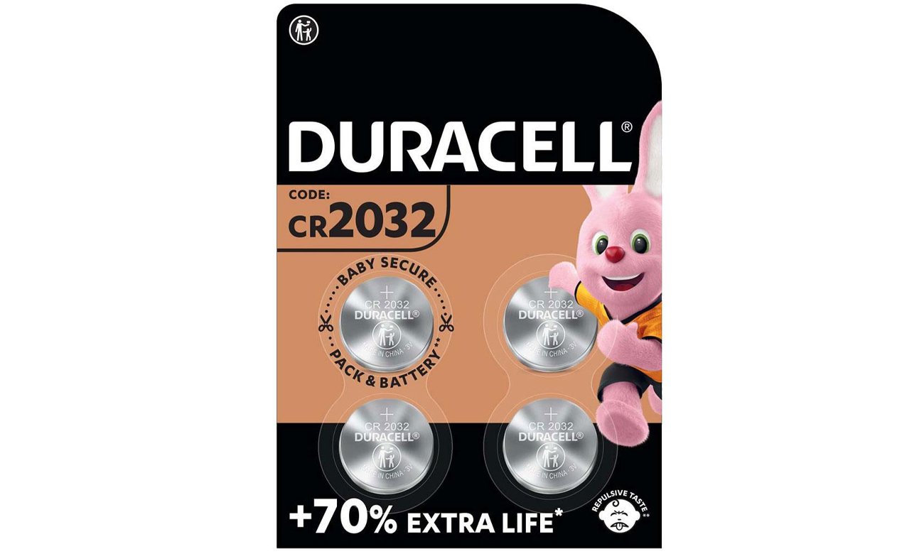 Bateria litowa Duracell CR2032 blister 4 sztuki