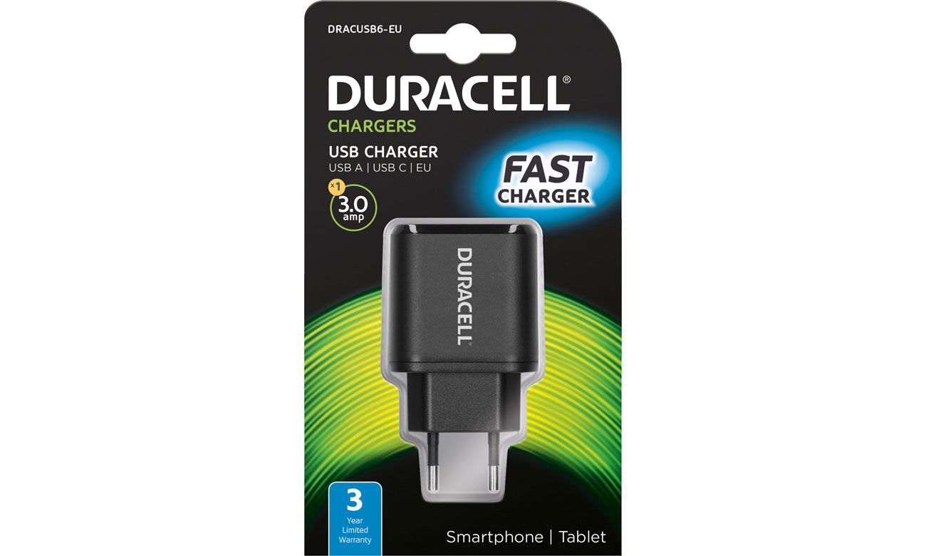 Duracell Ładowarka sieciowa USB 2,4A + USB - C - Ładowarki do ...