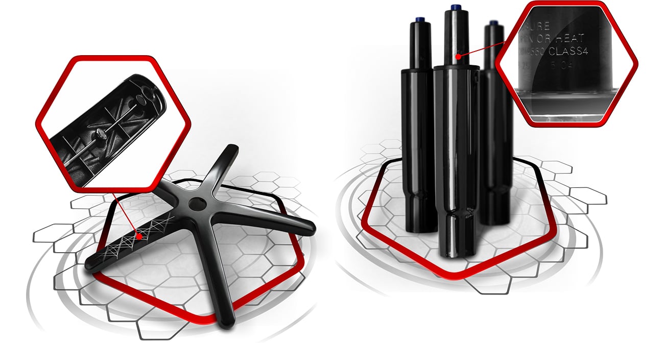 P33/XB Czarno - Niebieski podstawa i podnośnik