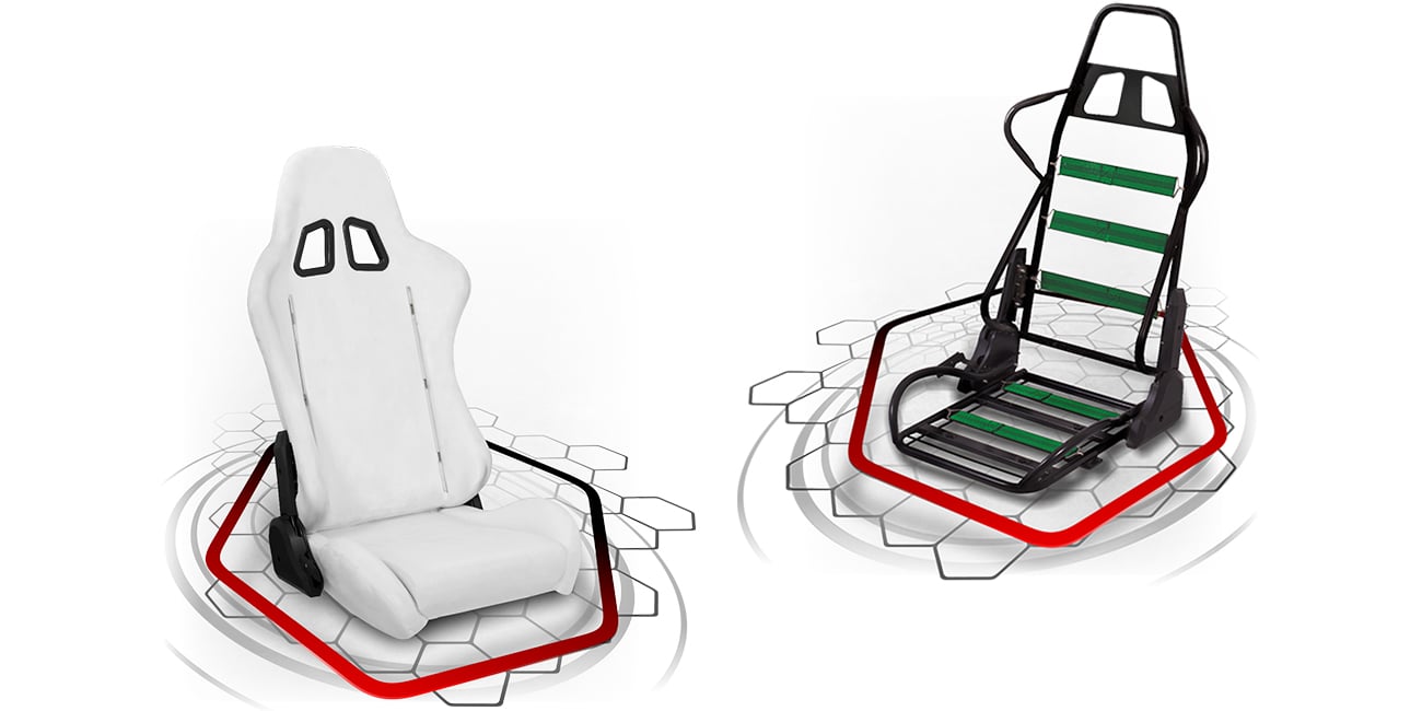 DXseat P33/XB Czarno - Niebieski rama i wypełnienie