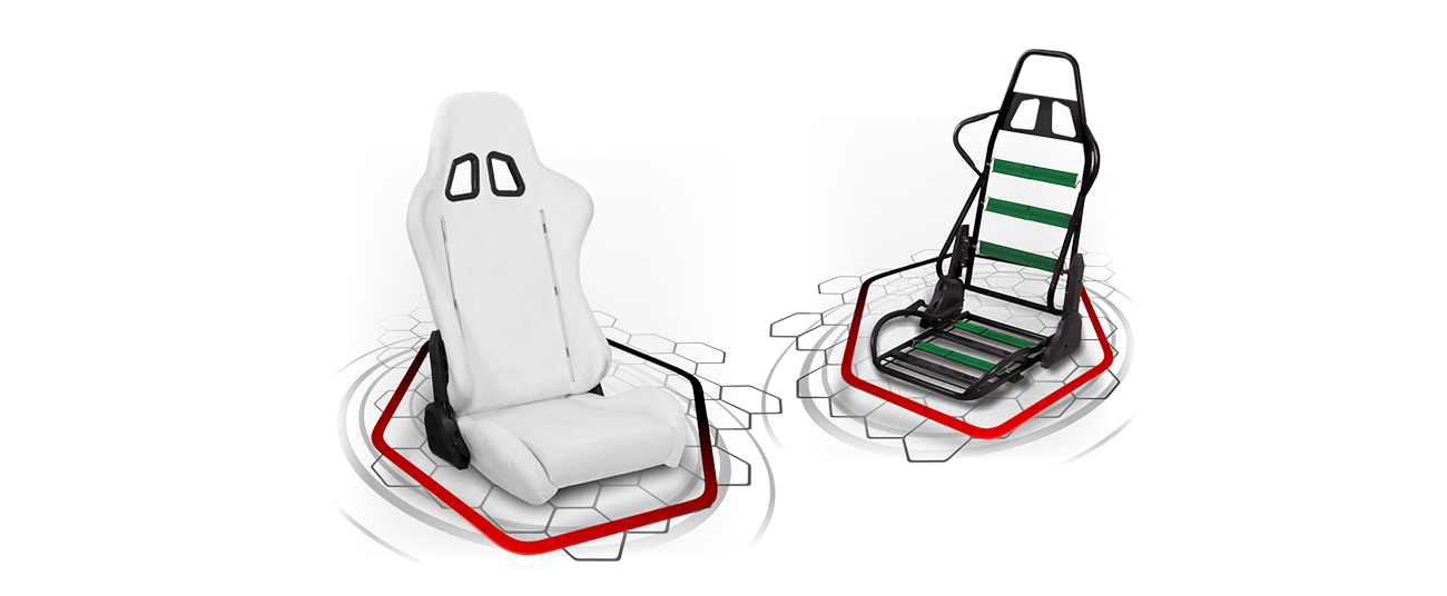 DXseat S53/XB Czarno - Niebieski Fotel