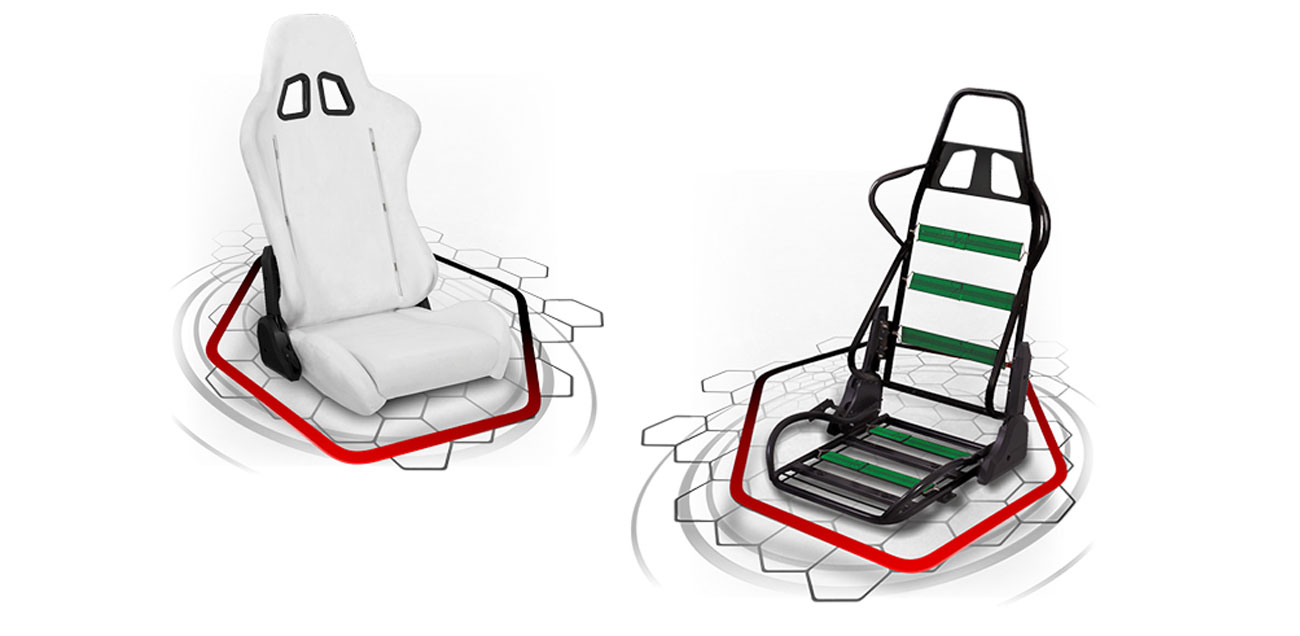 DXseat S53/XO wysoka jakość zimna pianka wytrzymała konstrukcja metalowa