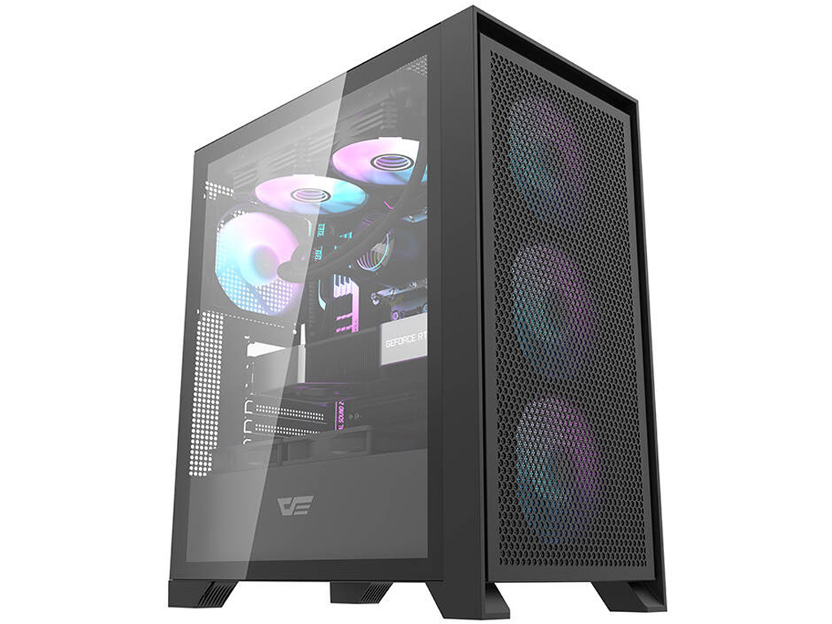 Obudowa DarkFlash DRX70 GLASS RGB + 4 fans