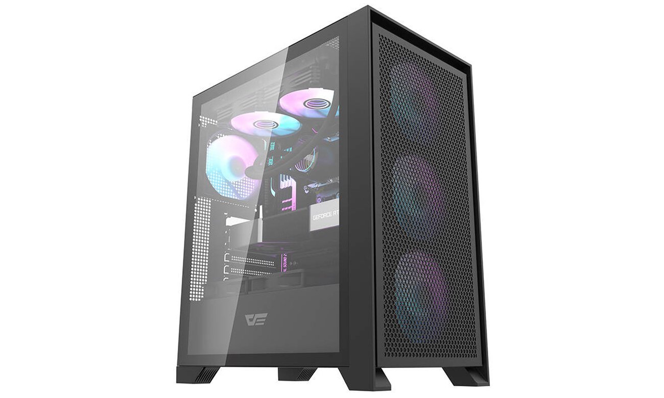 Obudowa DarkFlash DRX70 GLASS RGB + 4 fans