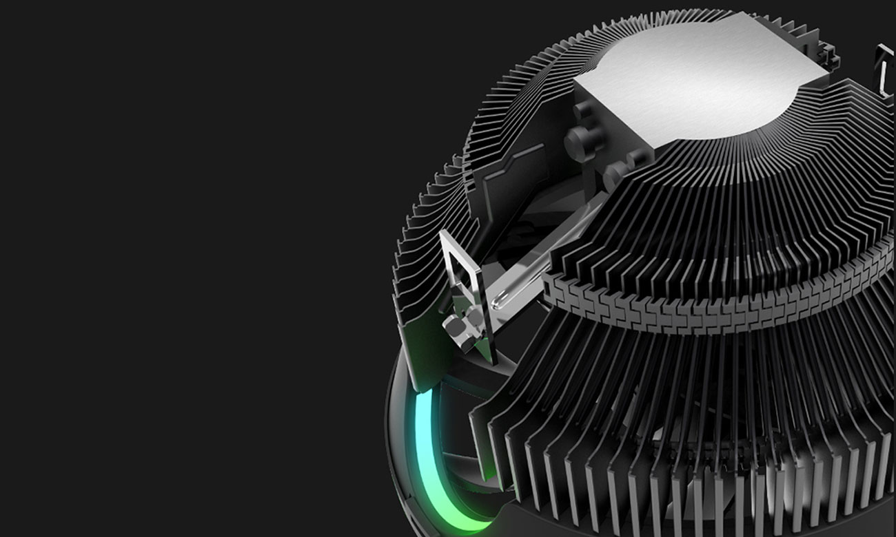 Chłodzenie DarkFlash Darkvoid widoczna miedziana podstawa