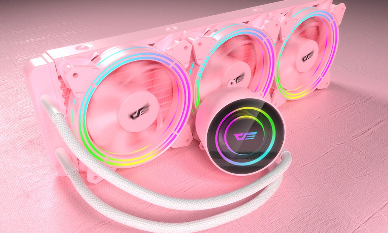DarkFlash TR360 RGB Pink widok z przodu