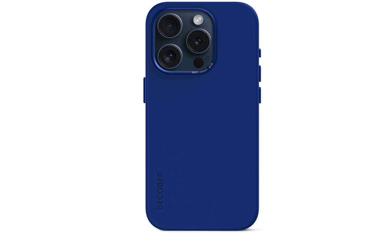 Decoded iPhone 15 Pro Antimicrobial Silicone Back Cover | Galactic Blue