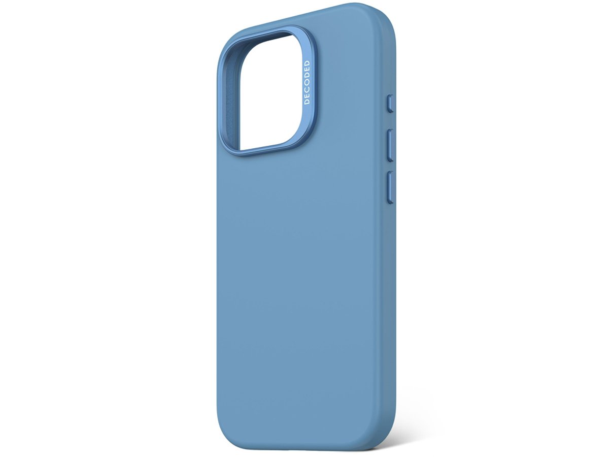 Etui Decoded AntiMicrobial Silicone do iPhone 16 Pro MagSafe air blue