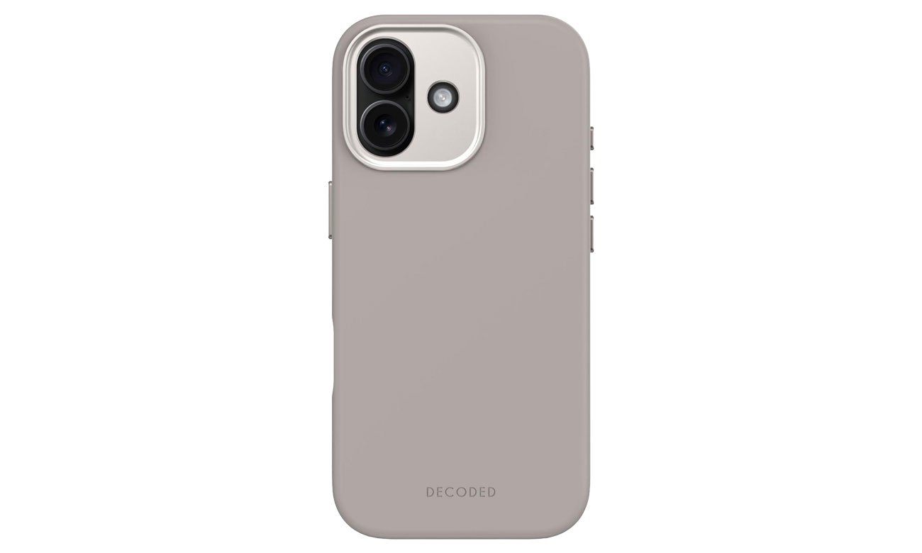 Decoded AntiMicrobial Silicone Backcover Soft Taupe do iPhone 17