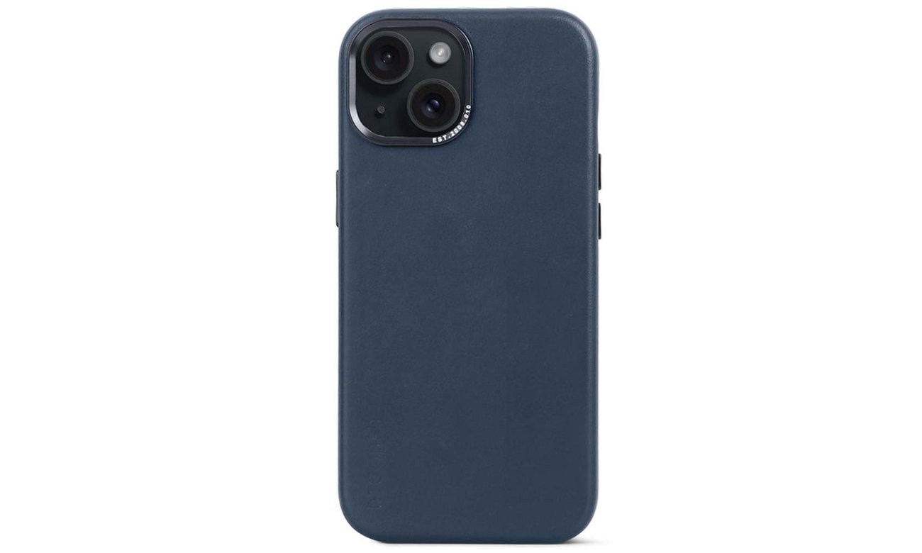 Etui Decoded Leather Back Cover do iPhone 15 true navy