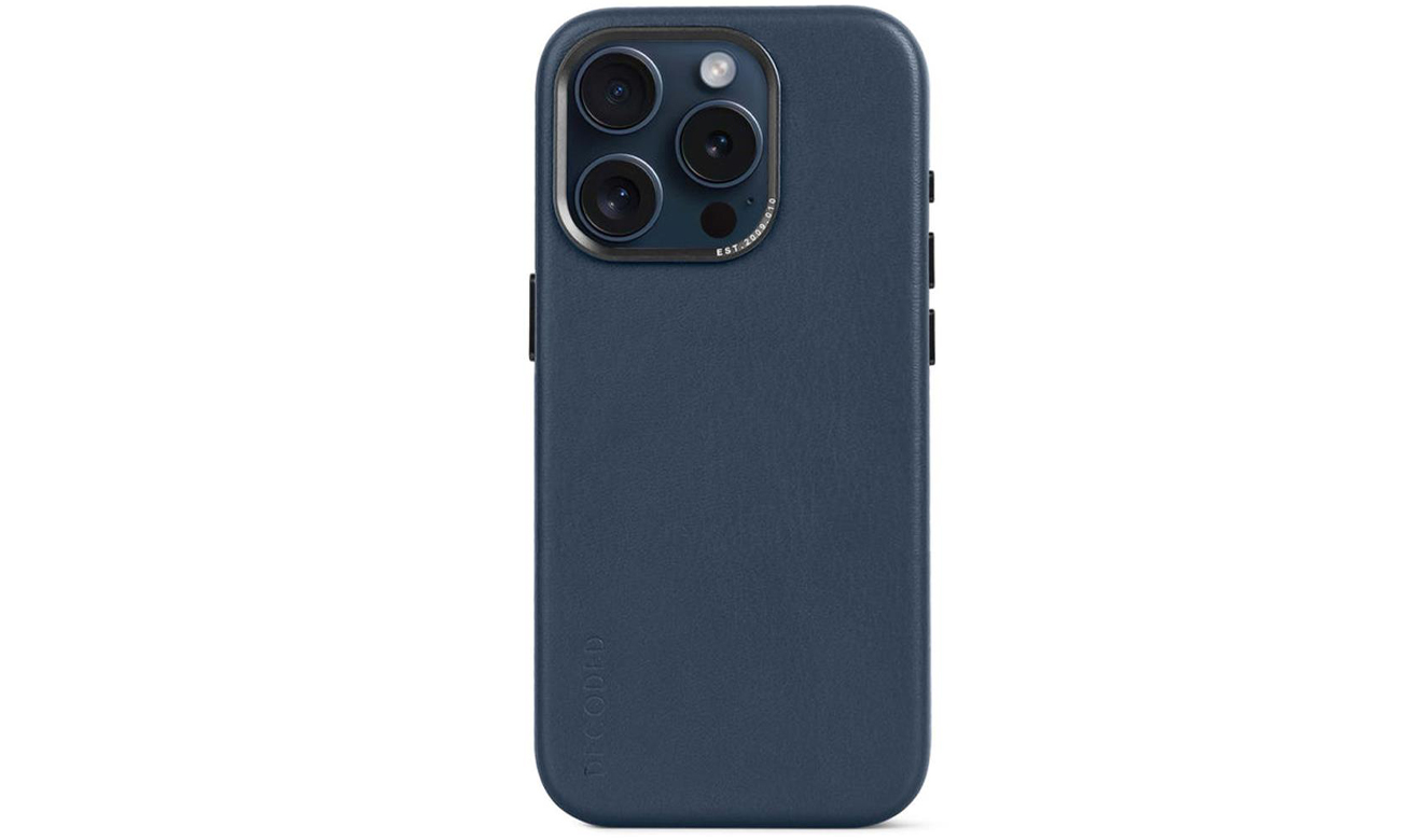Etui Decoded Leather Back Cover do iPhone 15 Pro true navy