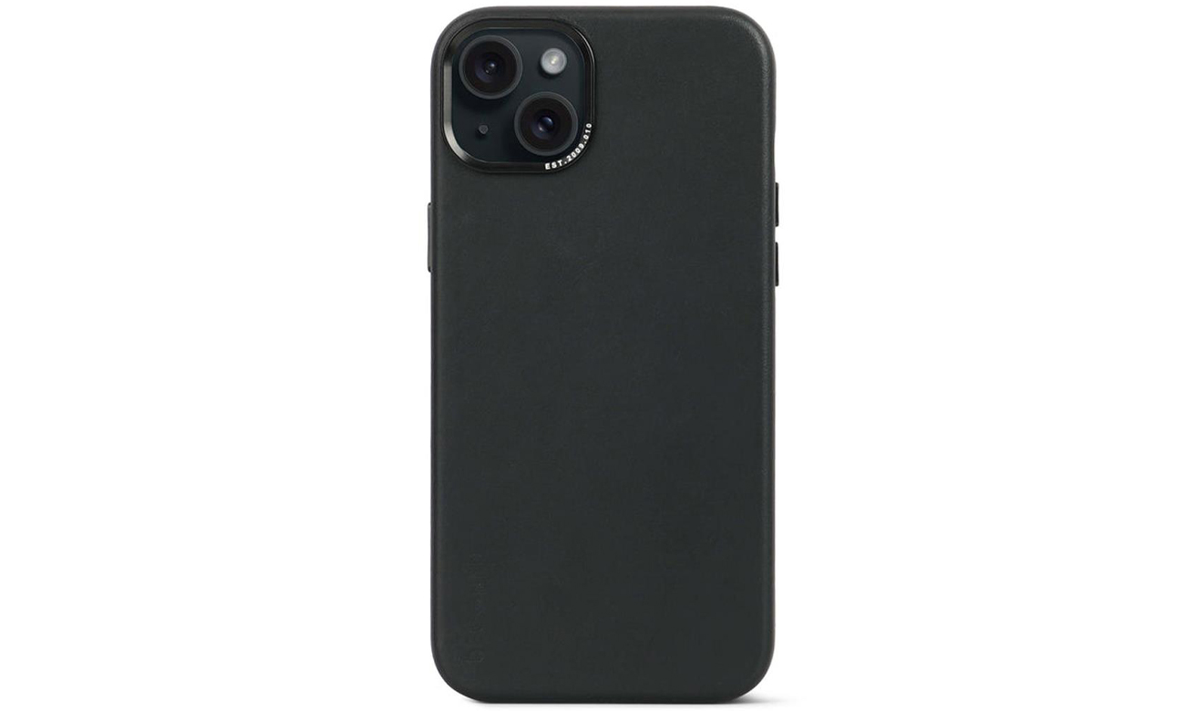Etui Decoded Leather Back Cover do iPhone 15 Plus black
