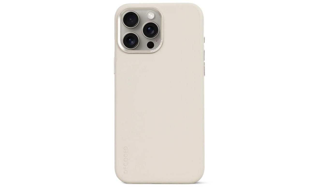 Etui Decoded Leather Back Cover do iPhone 15 Pro Max clay