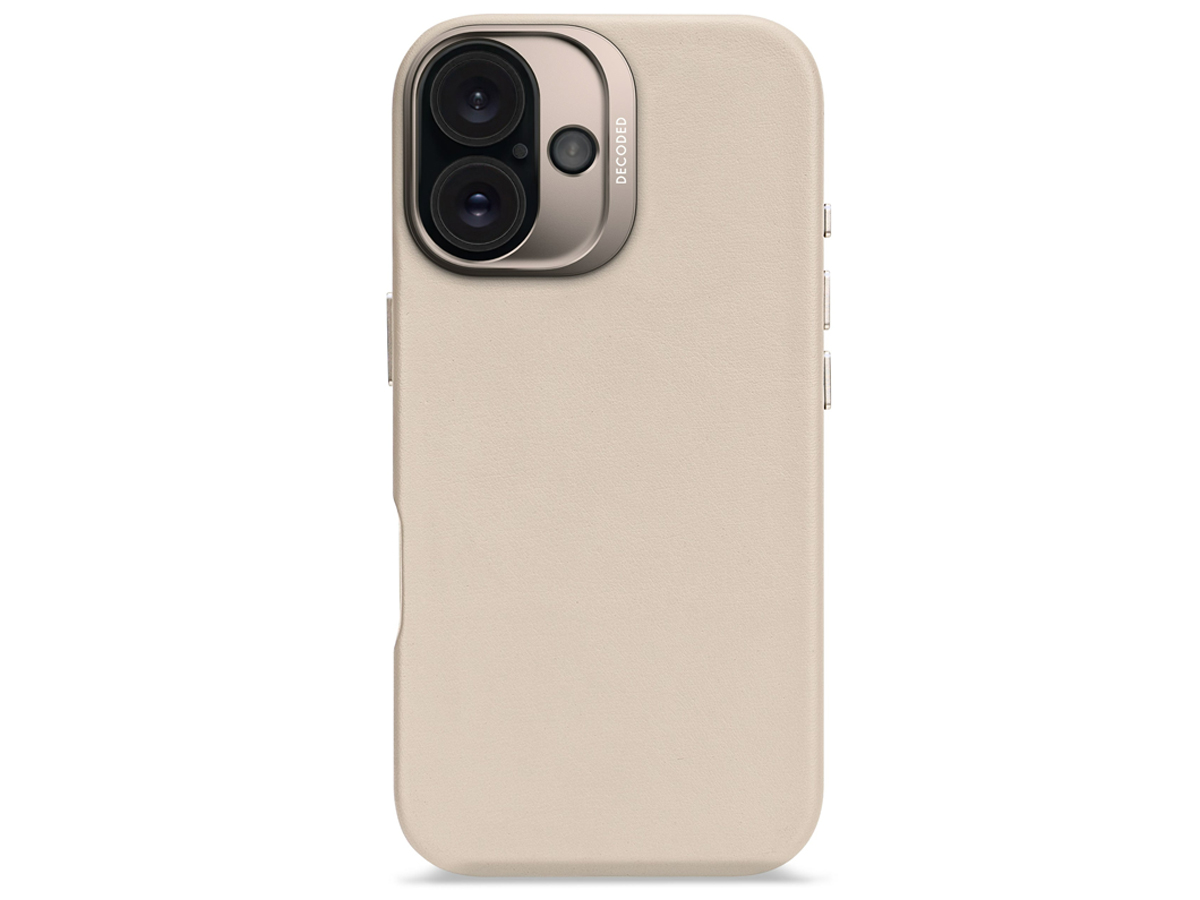Etui Decoded Leather Backcover do iPhone 16 z MagSafe clay
