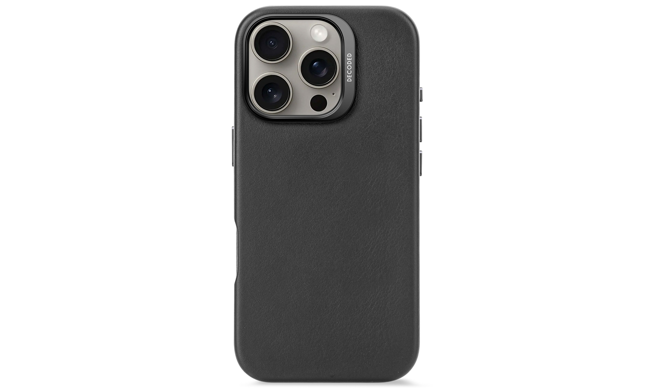 Etui Decoded Leather Backcover do iPhone 16 Pro z MagSafe black