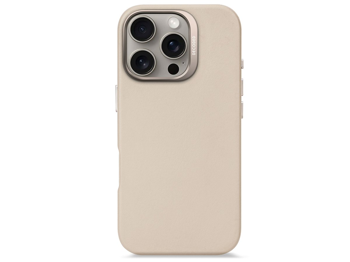 Etui Decoded Leather Backcover do iPhone 16 z MagSafe clay