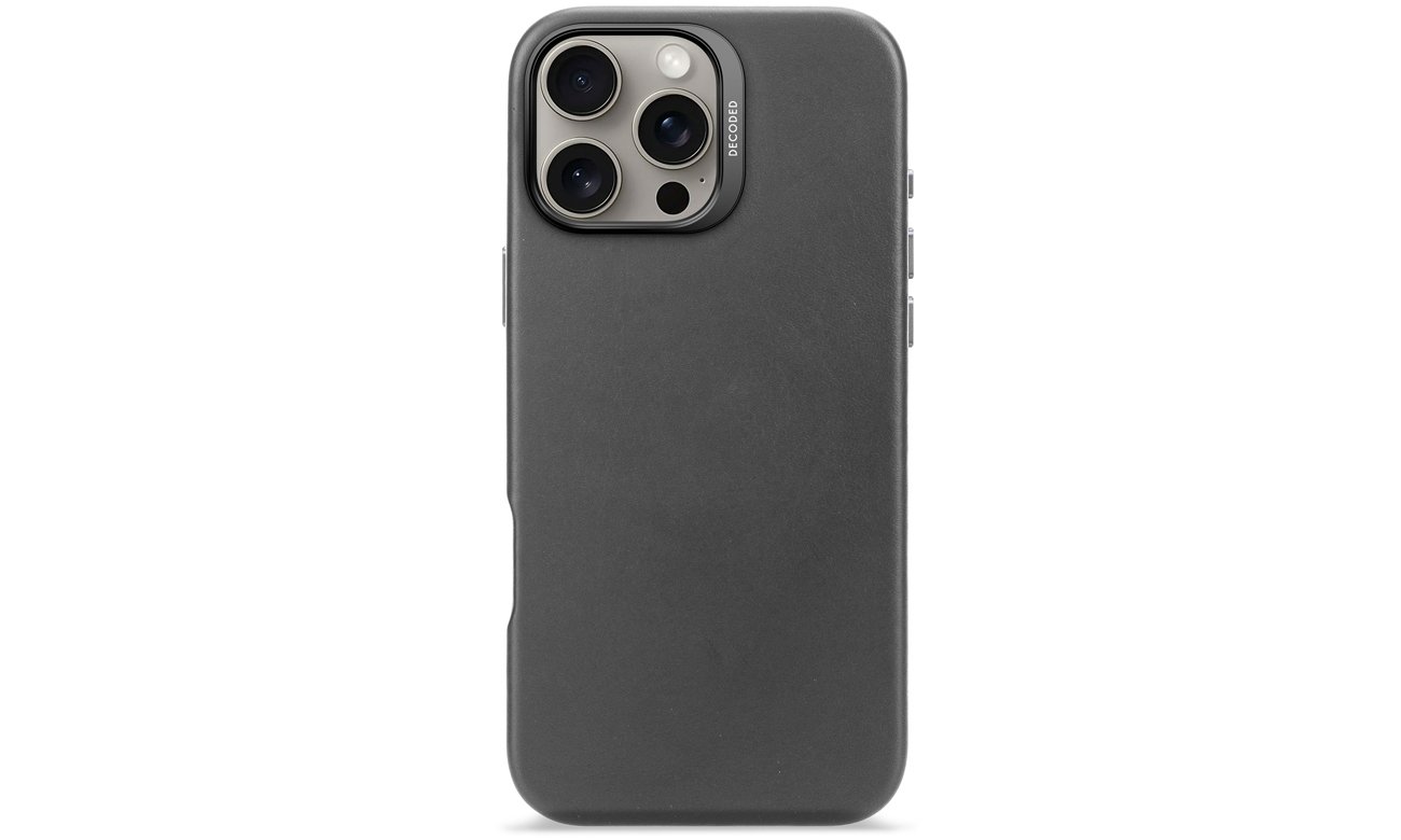 Etui Decoded Leather Backcover do iPhone 16 Pro z MagSafe black