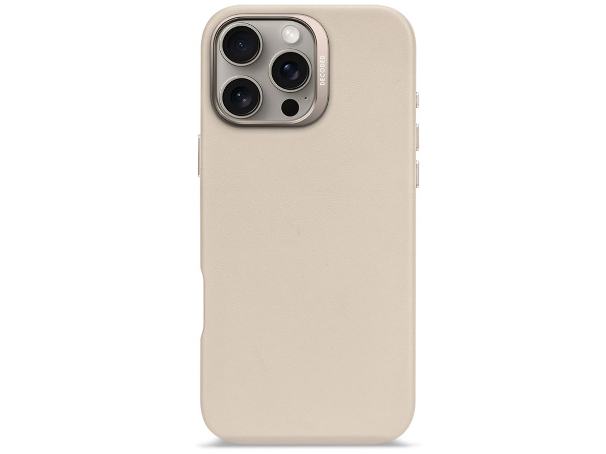 Etui Decoded Leather Backcover do iPhone 16 z MagSafe clay