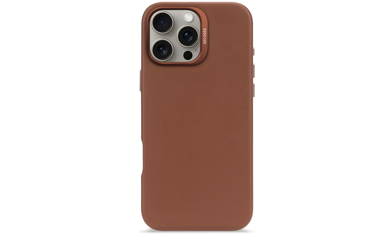 Etui Decoded Leather Backcover do iPhone 16 Pro z MagSafe tan