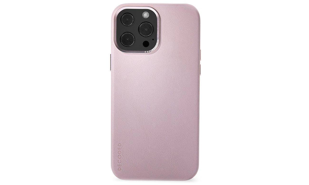 Etui Decoded Leather Back Cover do iPhone 13 Pro powder pink