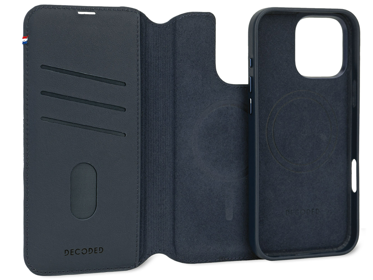 Etui Decoded Leather Detachable Wallet iPhone 16 Pro MagSafe black