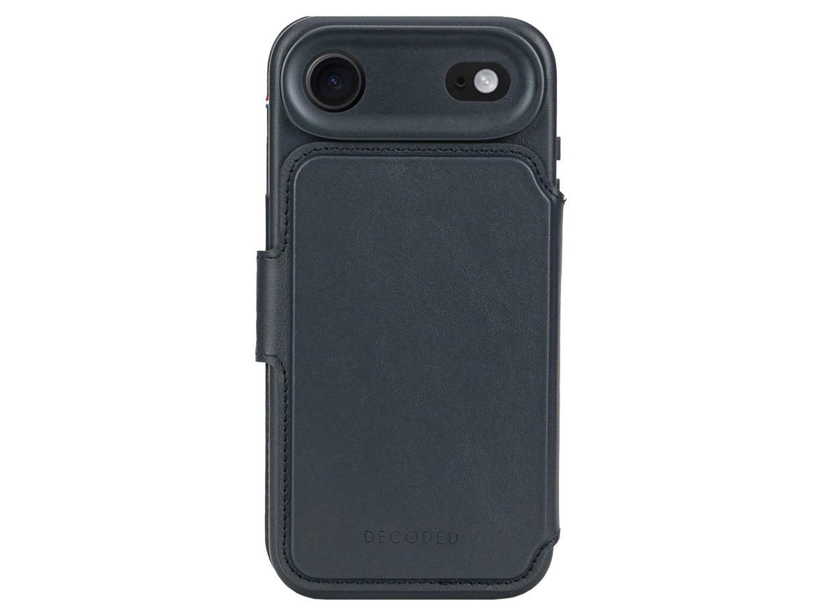 Decoded Leather Detachable Wallet Navy Shadow do iPhone Air