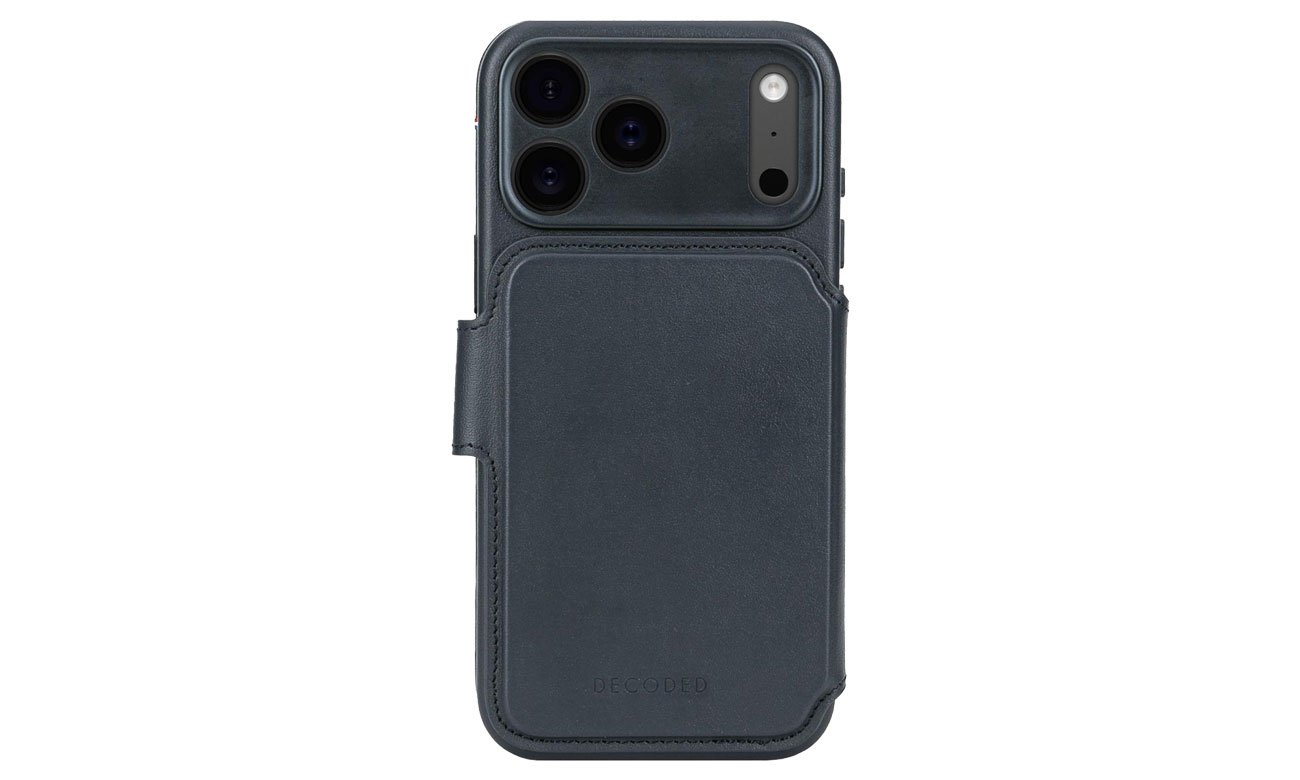 Decoded Leather Detachable Wallet Navy Shadow do iPhone 17 Pro